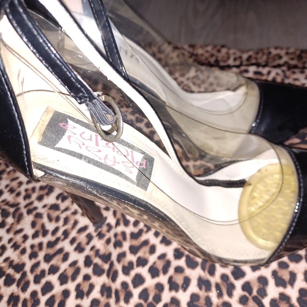 Black and Clear Women's Heels